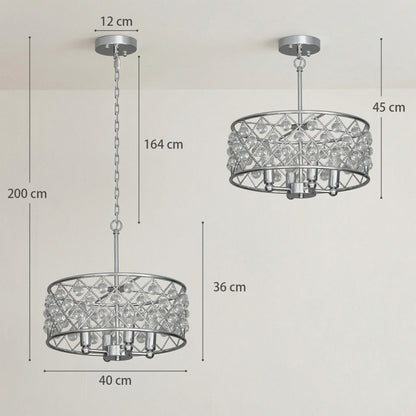 51 Crystallite Four-Bulb Chandelier - Silver-Tone