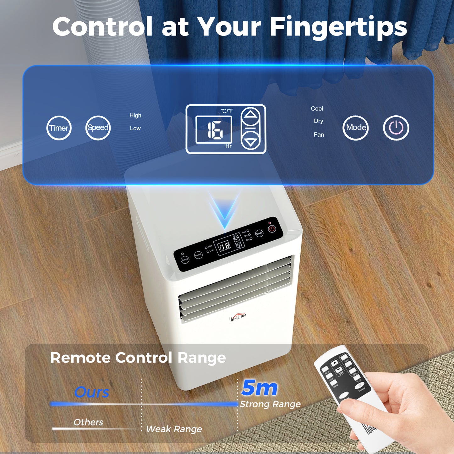 Portable Air Conditioner 5000 BTU, 4-in-1 Cooling, Dehumidifier, Fan, Sleep Mode, Air Conditioning Unit