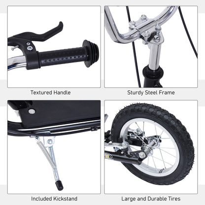Kids Scooter, Teen Kick Scooter with Rubber Wheels, 16" Front Wheel, Height Adjustable Handlebar, Dual Brakes, Kick Stand
