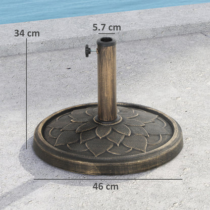 12kg Resin Garden Parasol Base, Round Umbrella Base, Heavy Duty Sun Umbrella Base for 32, 38