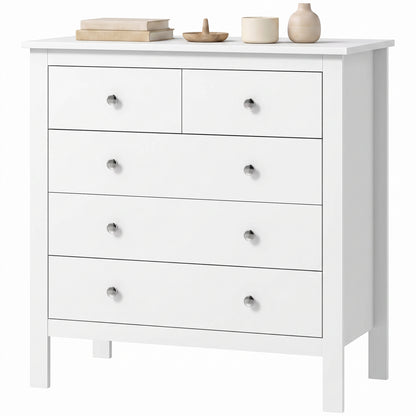 5 Drawer Chest of Drawers, Modern Dresser for Bedroom, Bedside Storage Cabinet