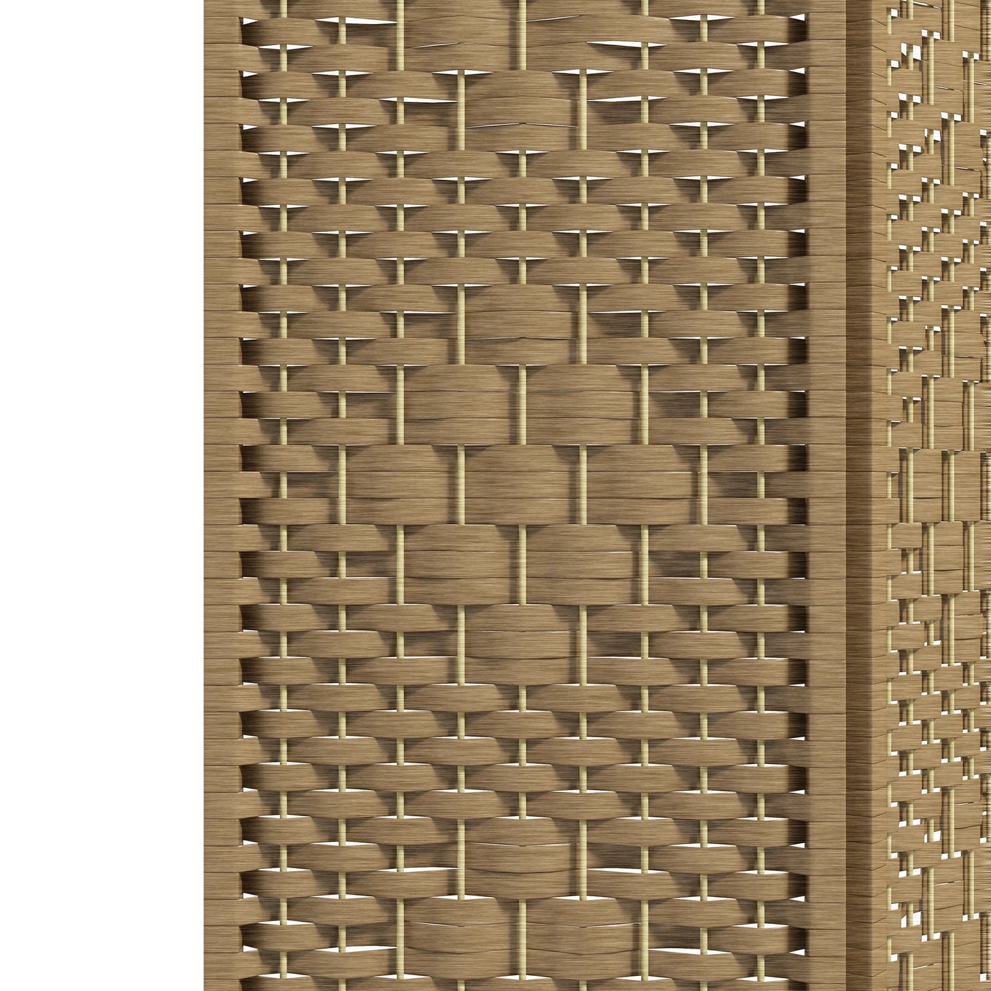 4 Panel Folding Room Divider, Privacy Screen, Paravent Partition Separator for Living Room, Bedroom, Natural