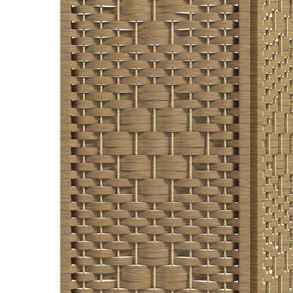 4 Panel Folding Room Divider, Privacy Screen, Paravent Partition Separator for Living Room, Bedroom, Natural