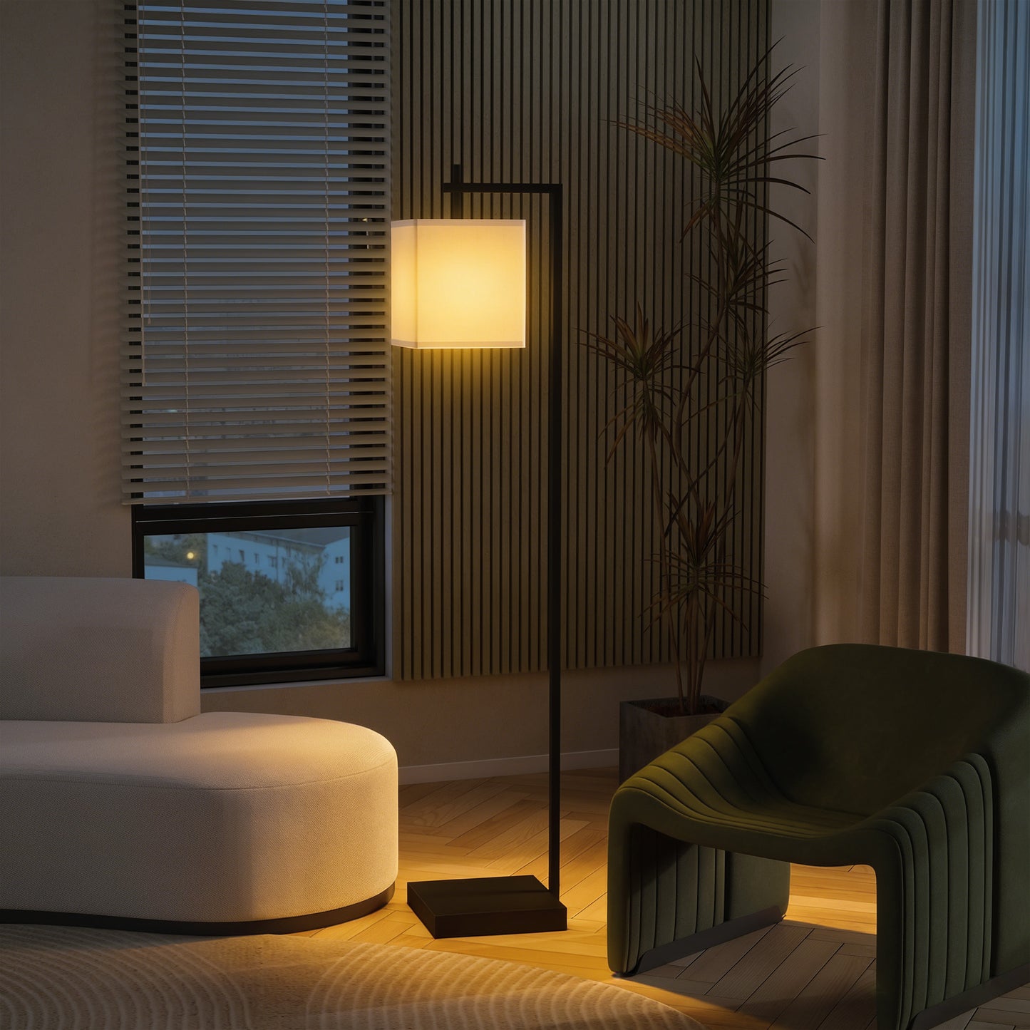 Floor Lamp for Living Room, 66" Modern Tall Standing Lamp with Adjustable Colour Temperatures & 10 Brightness Levels