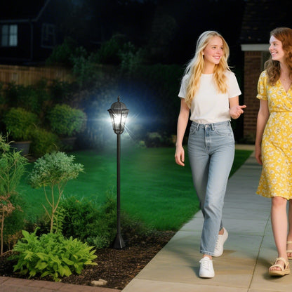 2 PCS 1.3M Garden Solar Lamp Post Lights Solar Powered LED Lantern Patio Pathway Walkway Outdoor Water-Resist Auto Switch 6 H