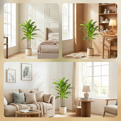 90cm Lifelike Fake Tree, Artificial Dracaena Tree with Bendable Trunks, Green
