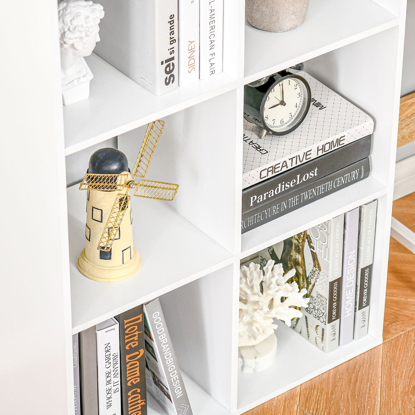 6-Cube Bookshelf - White