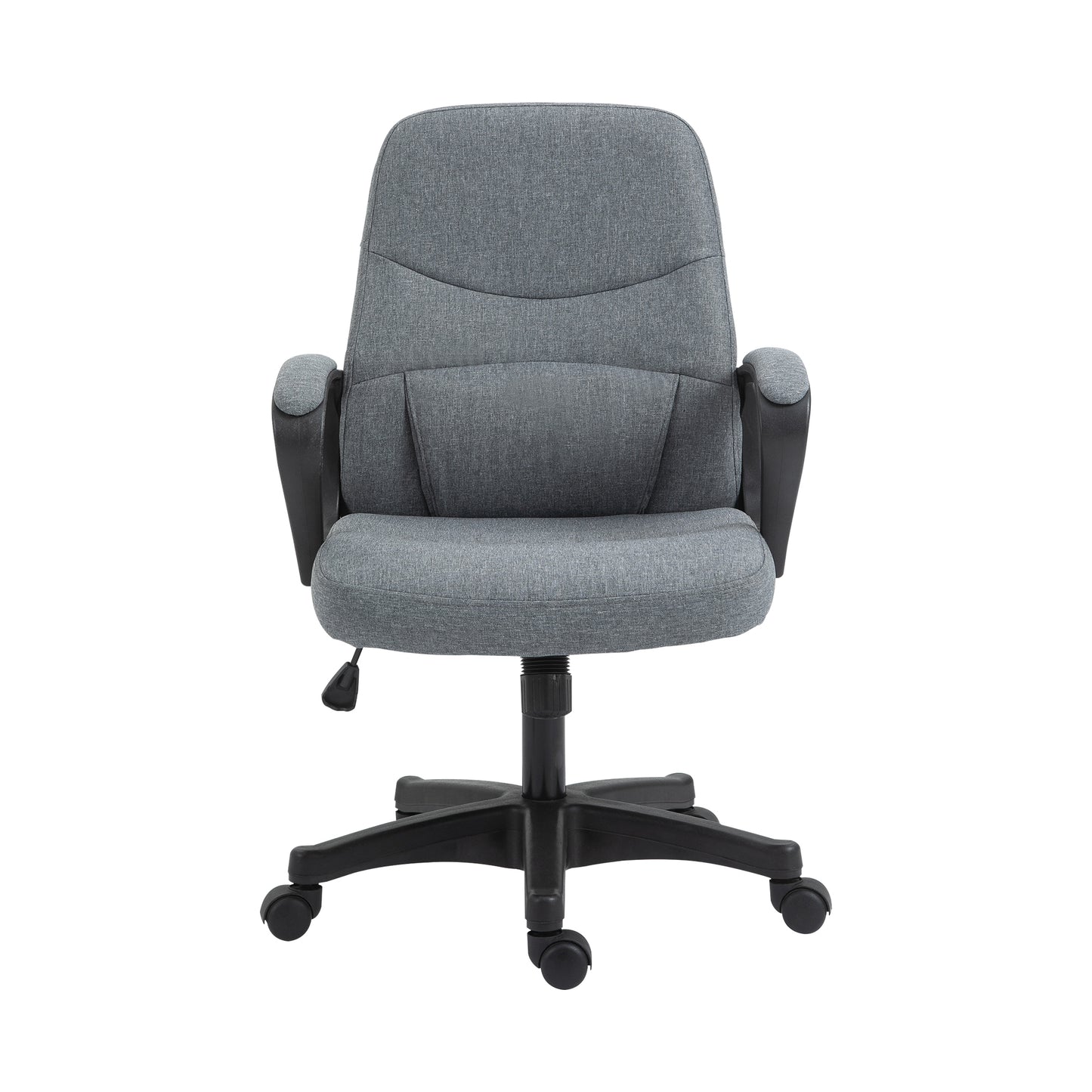 Office Chair, Fabric Desk Chair Mid Back Work Study Chair with Massage Lumbar Support, Adjustable Height and Swivel Wheels