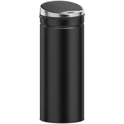 50L Automatic Motion Sensor Rubbish Bin with Fingerprint Resistant, Stainless Steel, Black