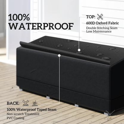 Rectangular Patio Garden Furniture Cover Waterproof for 3 Seater Sofa Bistro Set