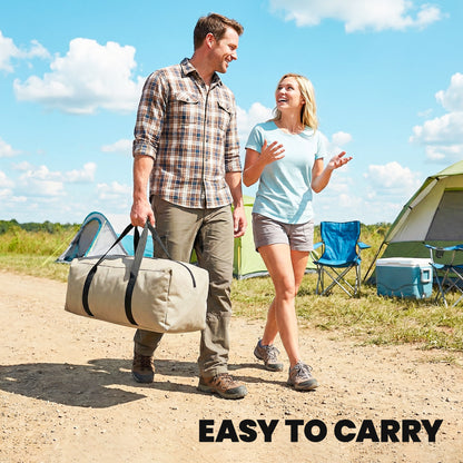 6 Men Tipi Tent with Carry Bag - Khaki