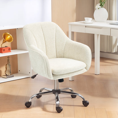 Snow Flannel Office Chair - Beige