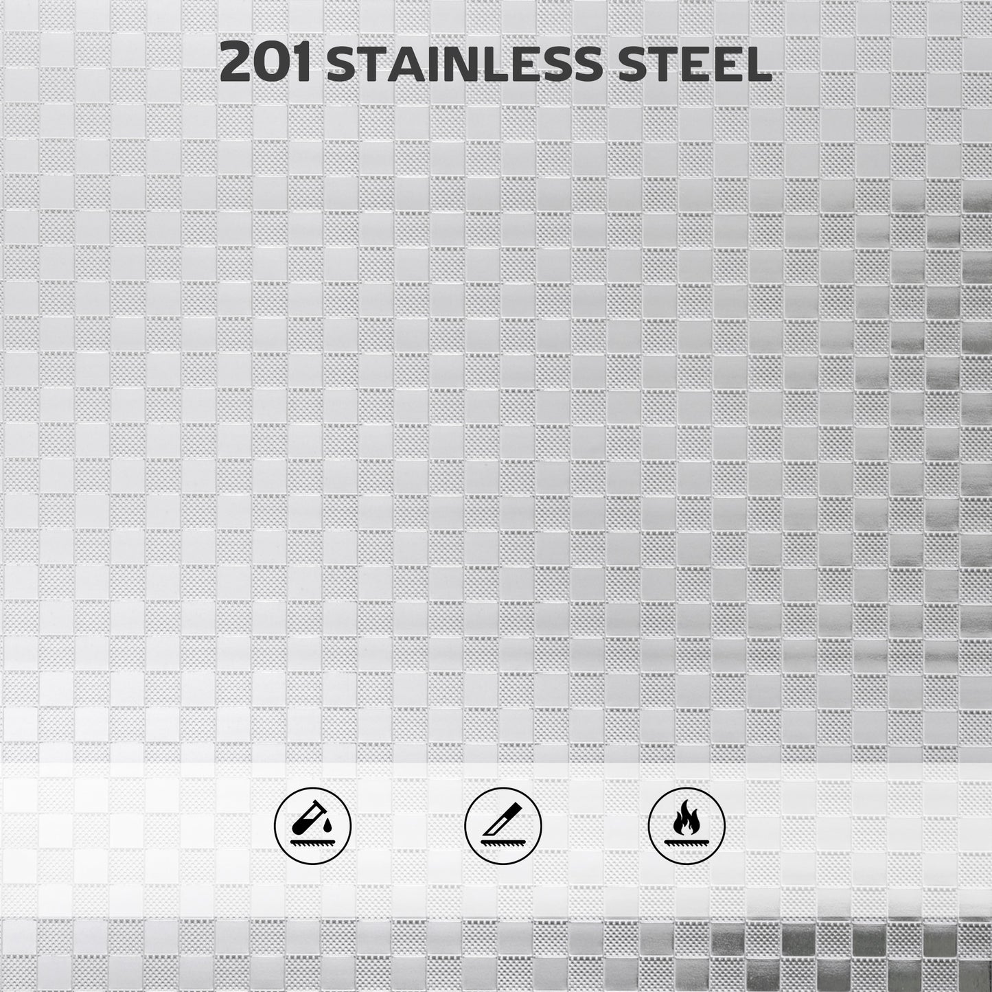 3 Tier Stainless Steel Kitchen Storage Trolley with Adjustable Shelf - Silver