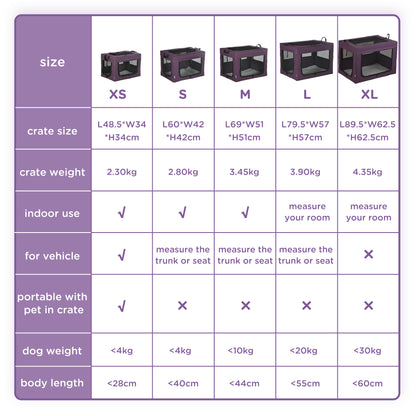 60cm Pet Carrier, with Cushion, for Miniature Dogs - Purple