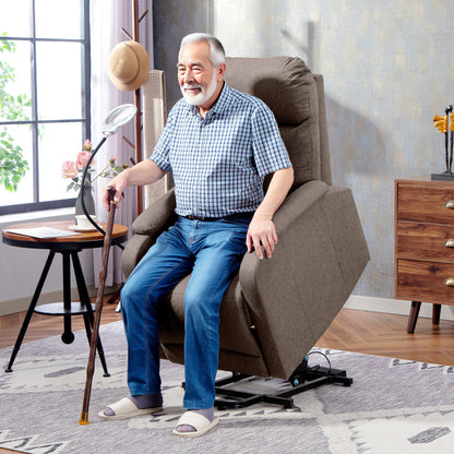 Electric Rise/Recline Armchair, with Reading Light - Brown