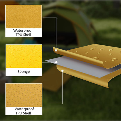 Single Inflatable Mattress Sleeping Pad, Self-Inflating, Khaki