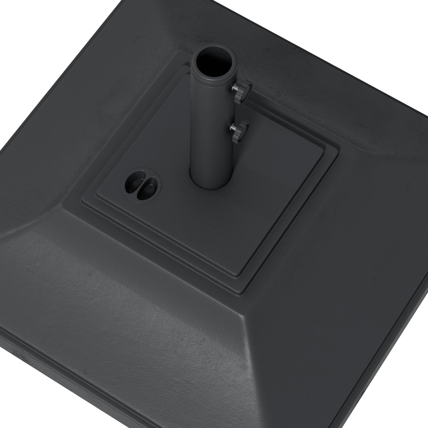 60kg Water/Sand Fillable Parasol Base, with Wheels - Black