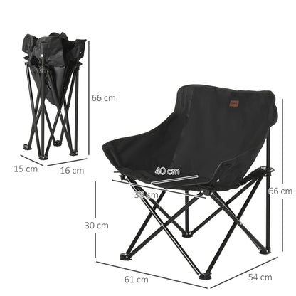 Camping Chair, Lightweight Folding Chair with Carrying Bag and Storage Pocket, Perfect for Festivals, Fishing