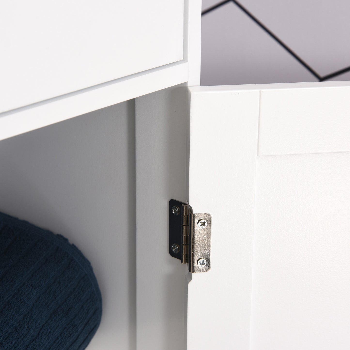 Slim Freestanding Bathroom Storage Cabinet – White
