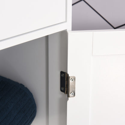 Slim Freestanding Bathroom Storage Cabinet – White