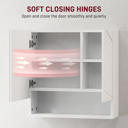 Wall Mounted Bathroom Storage Cupboard - White
