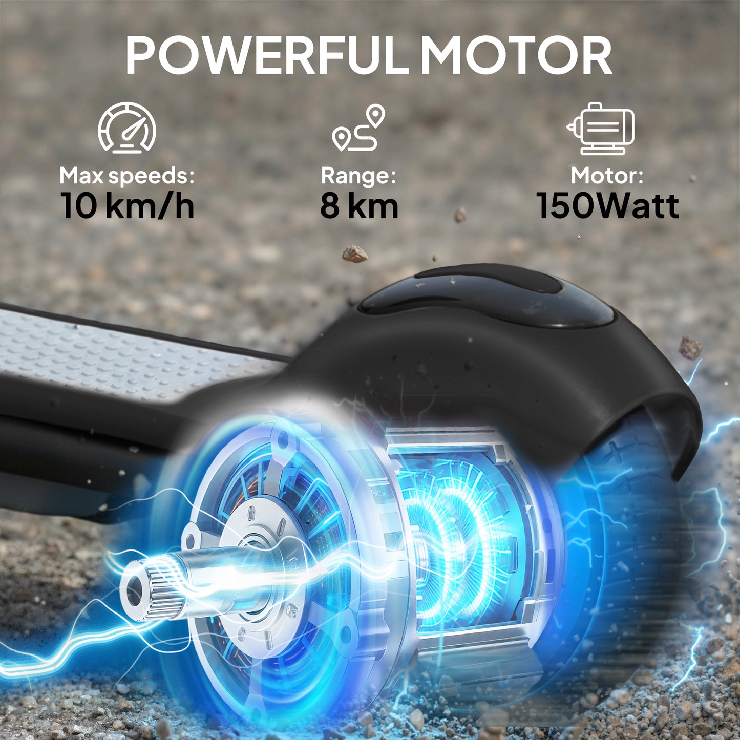 Electric Scooter for Kids, with LED Display, Green