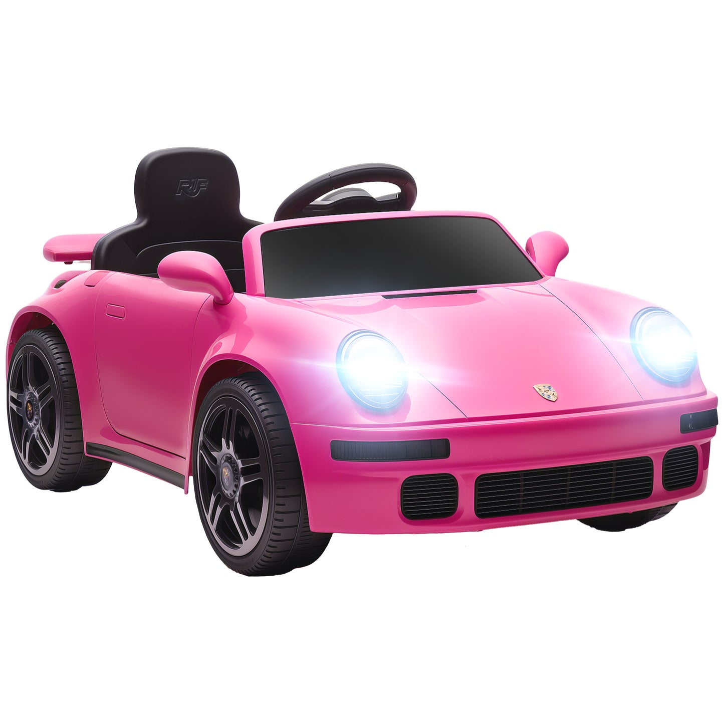 Licensed RUF CTR 2017-Yellowbird Electric Car for Kids, with Remote Control, Soft Start, MP3 Player, LED Lights, Pink