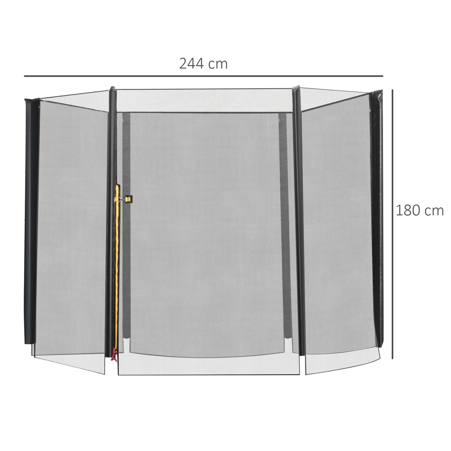 8ft Trampoline Replacement Net, Black