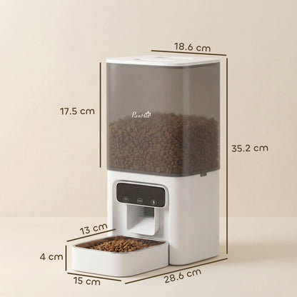 Automatic Cat Feeder, 4.5L WiFi Cat Food Dispenser with Timer, Programmable 1-10 Meals, Auto Pet Feeder