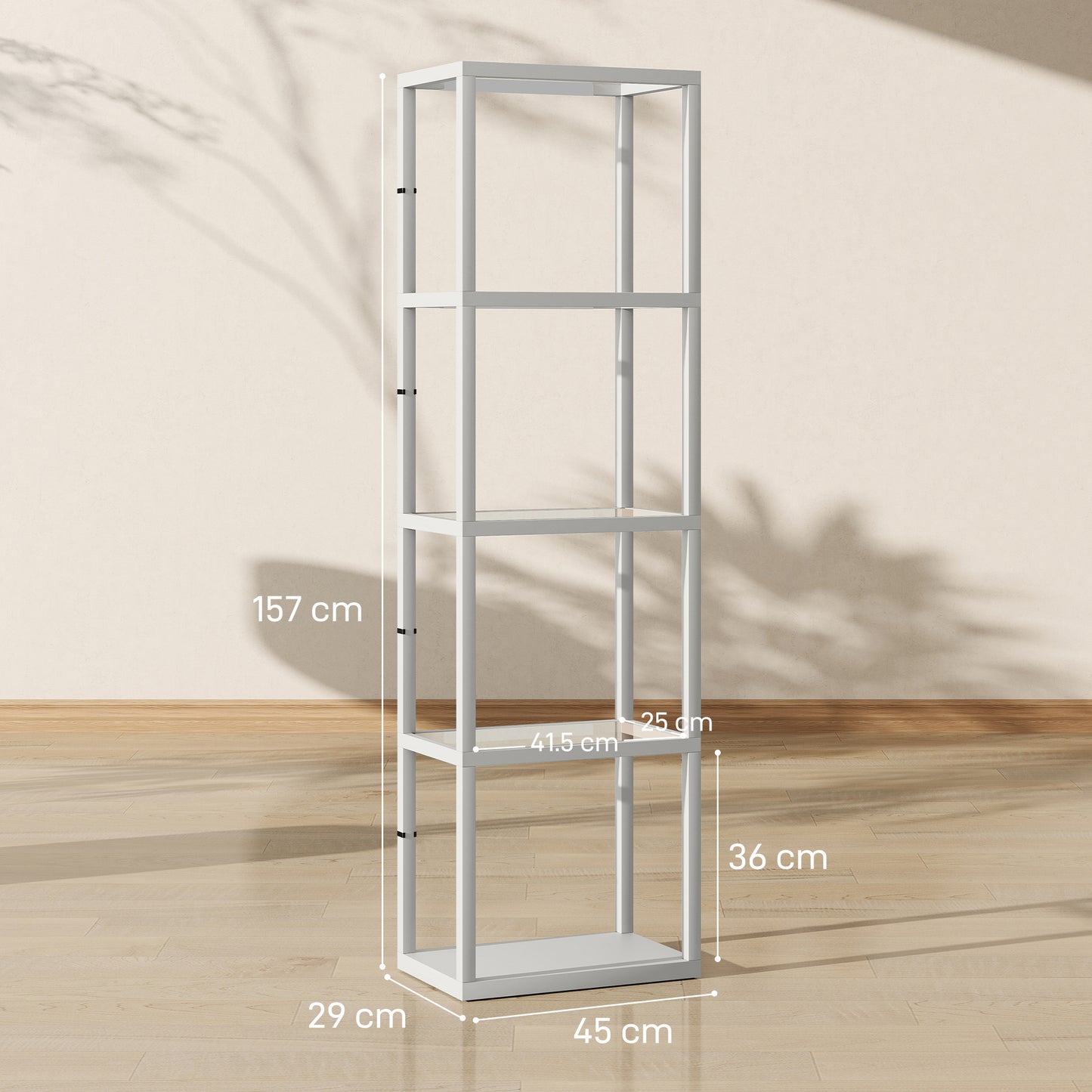 Four-Shelf Floor Lamp - Grey