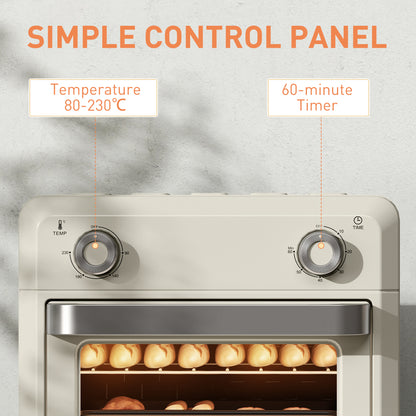 10L Air Fryer Oven, Mini Oven, Oil Free Cooking, Grill, Roast, Bake, with Adjustable Temperature, Timer, Dishwasher Safe