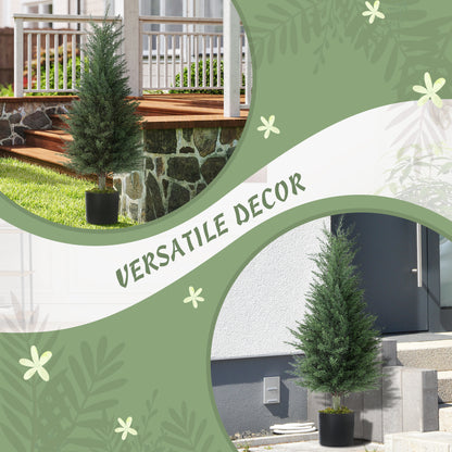 Artificial Cypress Tree, 90 cm Fake Cypress Tree with Plastic Pots