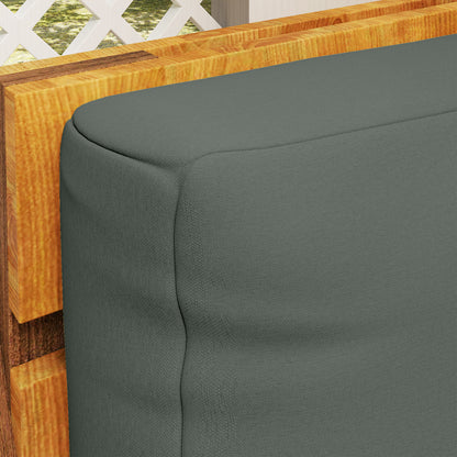 Two Piece Seat Pallet and Back Cushions - Charcoal Grey