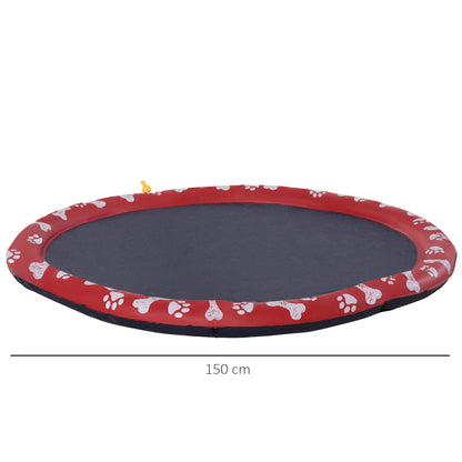 Dog Splash Pad, Pet Sprinkler Mat, Non-Slip Dog Paddling Pool