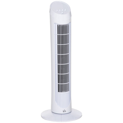 Tower Fan for Bedroom Cooling, 30 Inch Electric 70° Oscillating Fan with 3 Speed Settings