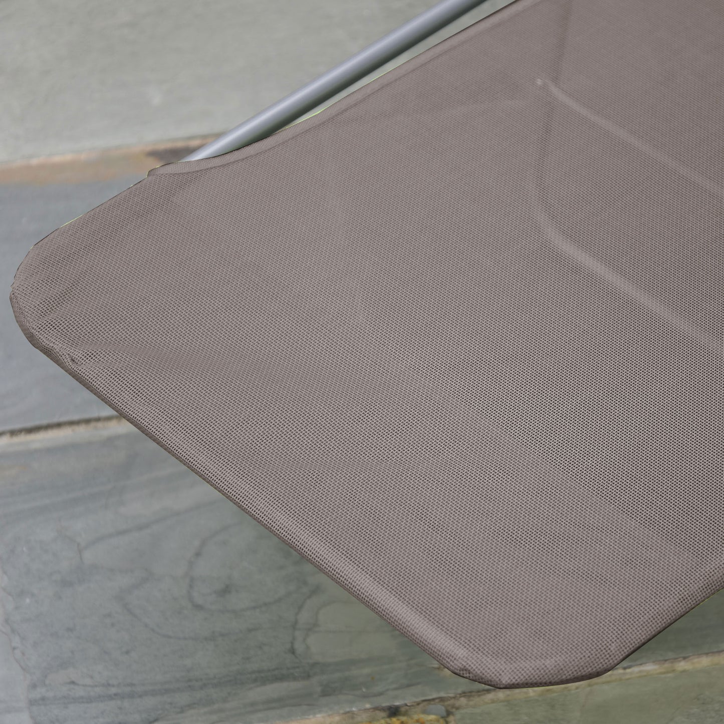 Outdoor Foldable Sun Lounger, Adjustable Backrest Garden Recliner Sun Lounger Chair with Headrest Pillow, Coffee