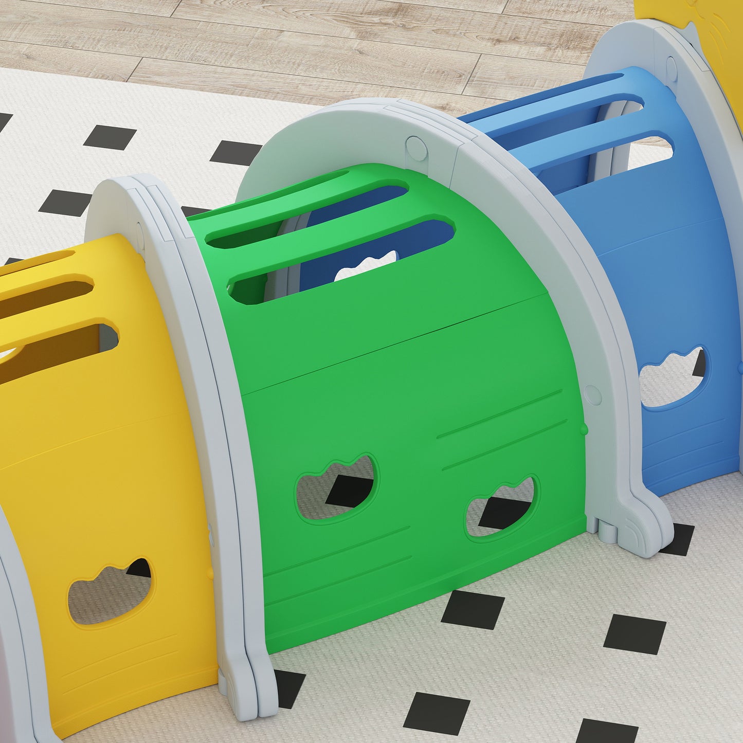 Kids Play Tunnel with Lion Design for 3-6 Years, Crawling, Climbing, Indoors & Outdoors