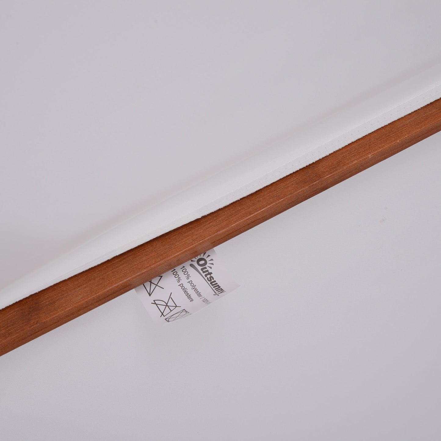 2.7m Elegant Wooden Frame Parasol Umbrella - White