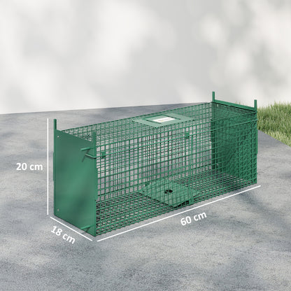 Animal Trap Cage, Humane Rat Trap with Double Doors, Squirrel Trap for Indoors & Outdoors, Catch and Release Mice, Rats