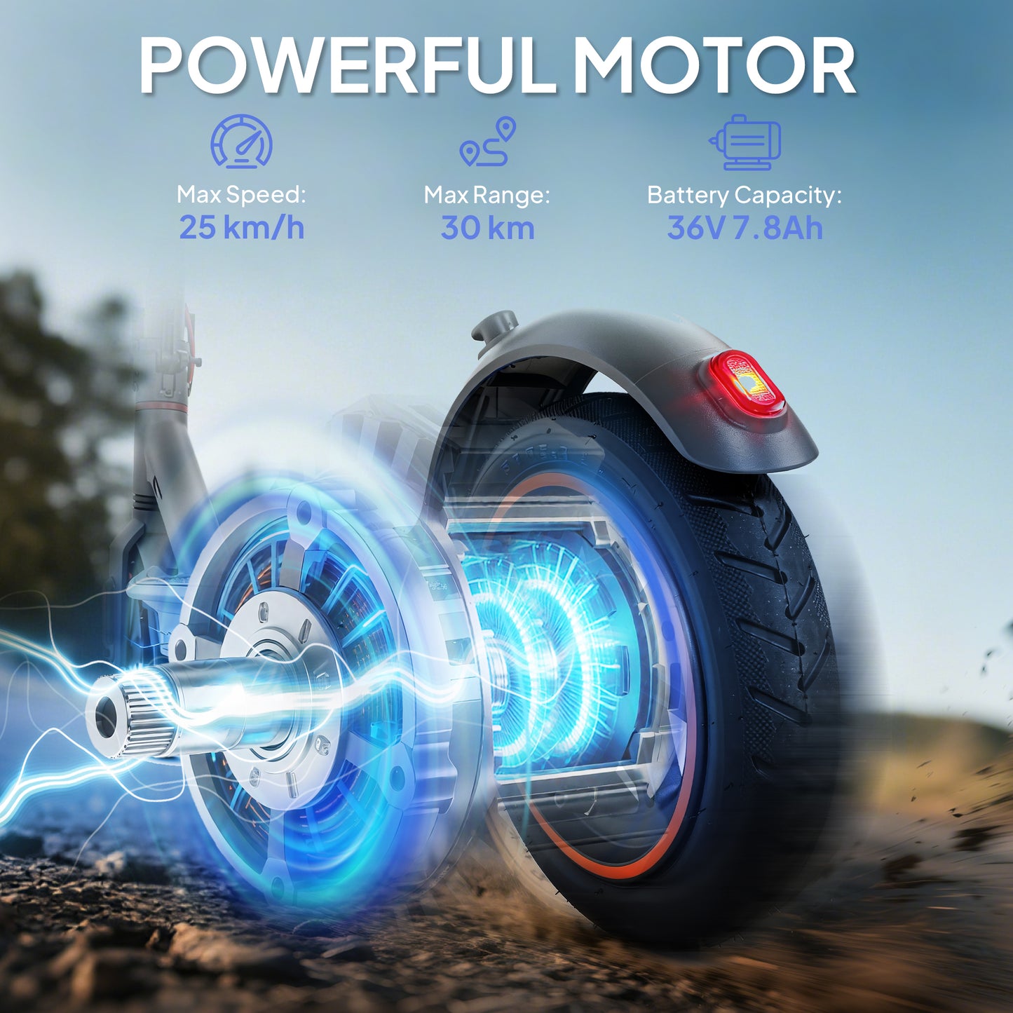 Foldable Electric Scooter with 350W Motor, Up to 25km/h