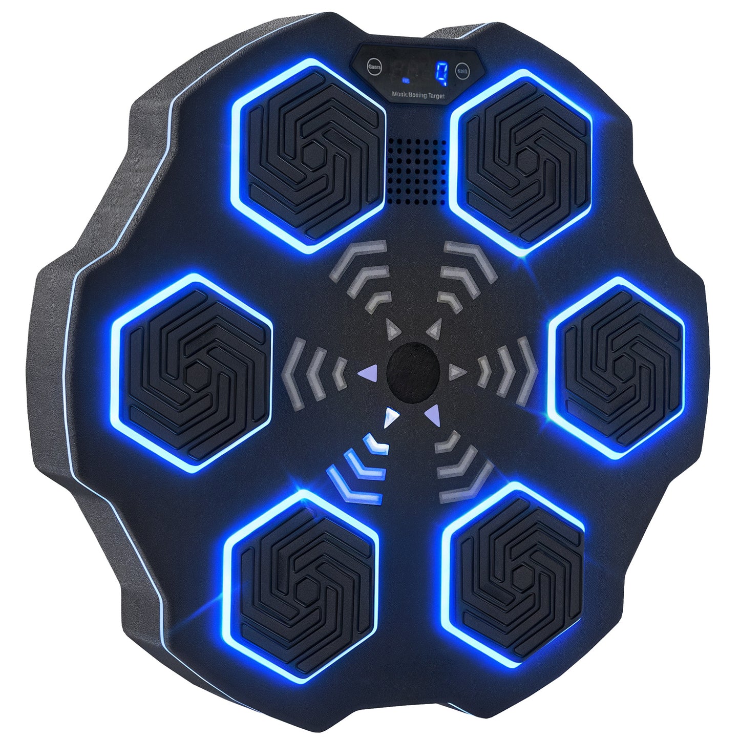 Music Boxing Machine, Smart Bluetooth Boxing Machine Wall Mounted with 9 Speeds & Modes, LED Lights, Punching Pad for Adults