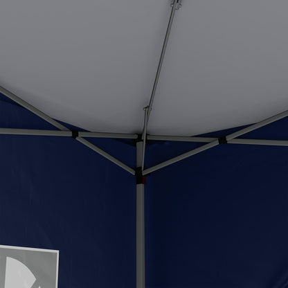 3x3(m) Pop-Up Gazebo, with Curtain Walls and Windows, Blue