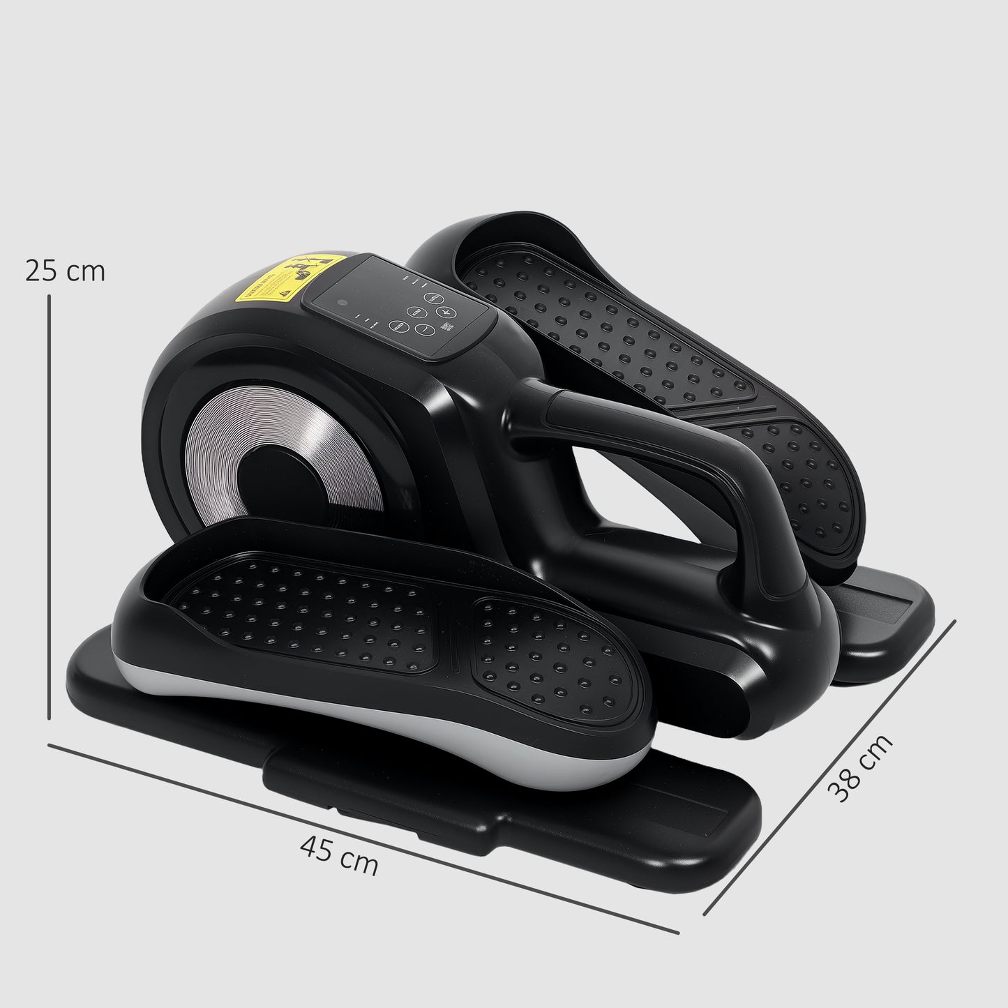 Under Desk Electric Elliptical Machine for Home, Sit Down Pedal Exerciser for Seniors with 12 Programs, LCD Monitor