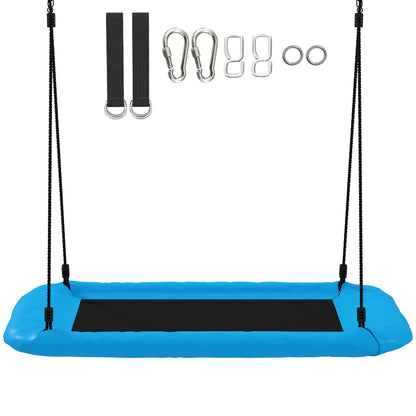 Nest Swing with Adjustable Ropes and Tree Straps, Basket Swing for Kids, 300KG Capacity for Indoor Outdoor, Blue