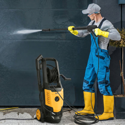 2200W High Pressure Washer, 170 Bar Pressure Washer with Adjustable Nozzle and 6M Hose, 33 x 31.5 x 80.5 cm, Yellow