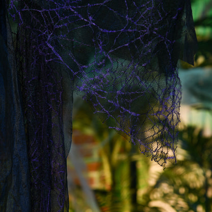 6ft Outdoor Halloween Decoration Witch, Hanging Witch Prop Life Size with Sound and Motion Activated, Light Up Eyes