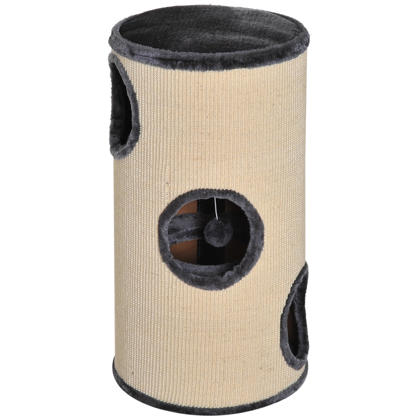 70cm Height Cat Post Tree Scratching Barrel Sisal Activity Center Condo Kitten Bed Scratcher Climbing Climber Play House for