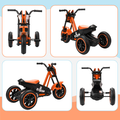 Kids Tricycle Baby Trike, Kids Trike with Pedal, 3 Wheel Toddler Balance Bike for Indoor Outdoor Use, Orange