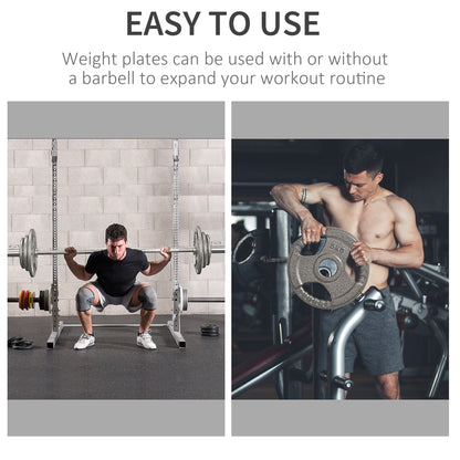 Set of 4 Cast Iron Weight Plate for 2 inch/5cm hole Dumbbell Handle Bar 15kg Dumbbell Plates Barbell Weight 2 x 5kg