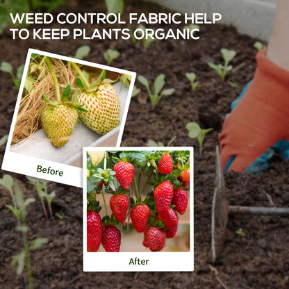 2m x 100m Heavy Duty Weed Control Membrane, Weed Membrane for Landscaping Driveway Gravel Artificial Grass Lawn Underlay